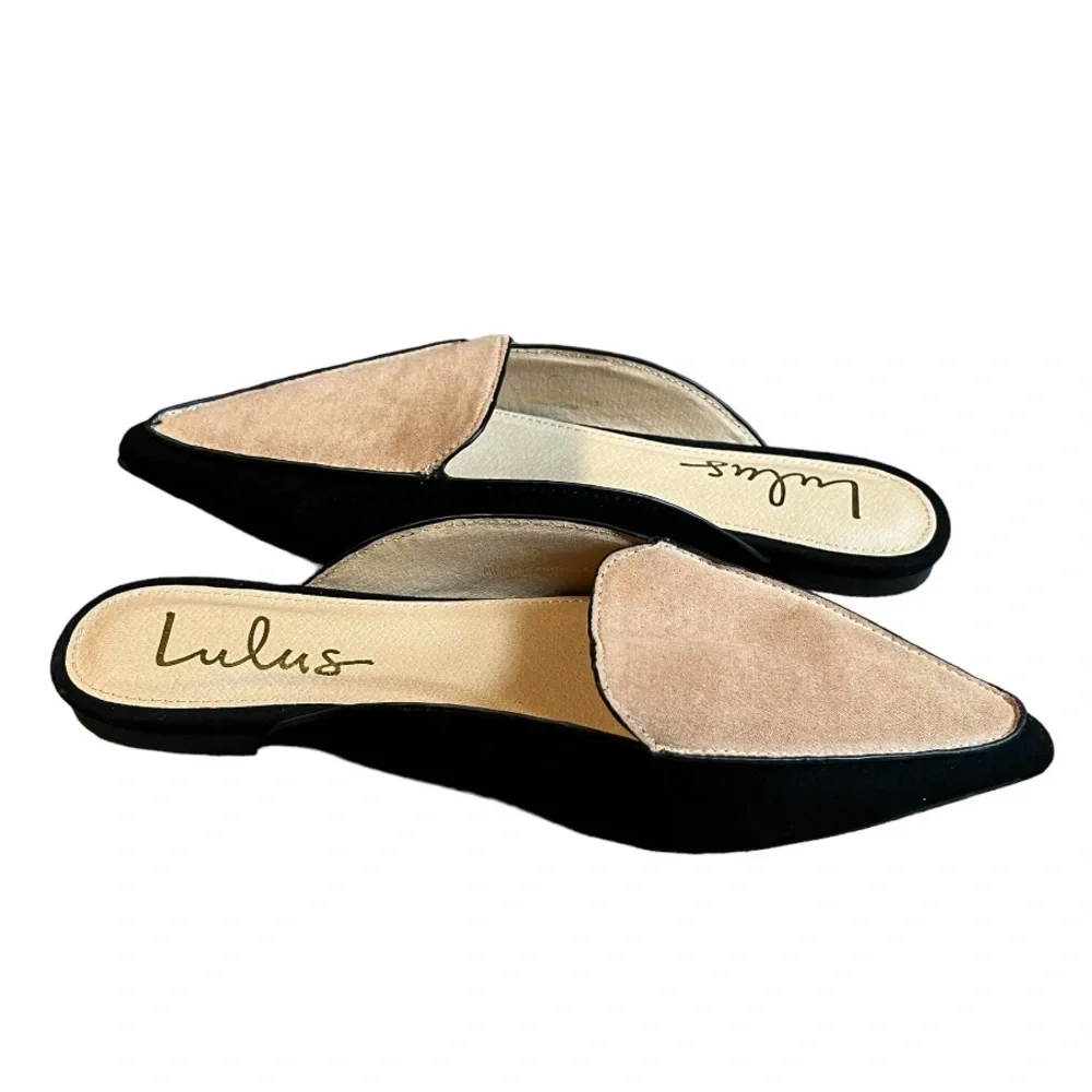 Lulu’s Joelle Color Block Suede Loafer Slides